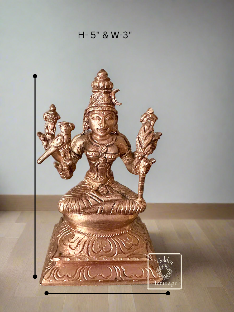Rajarajeshwari, Lalita Tripura Sundari, Lost Wax Method Idol 5" - The Golden Heritage #