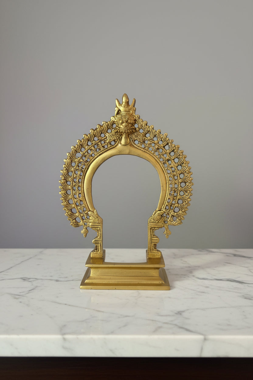 Beautiful Brass Prabhavali frame, Handmade Prabhavali décor for wall, Entryway, Hallway décor