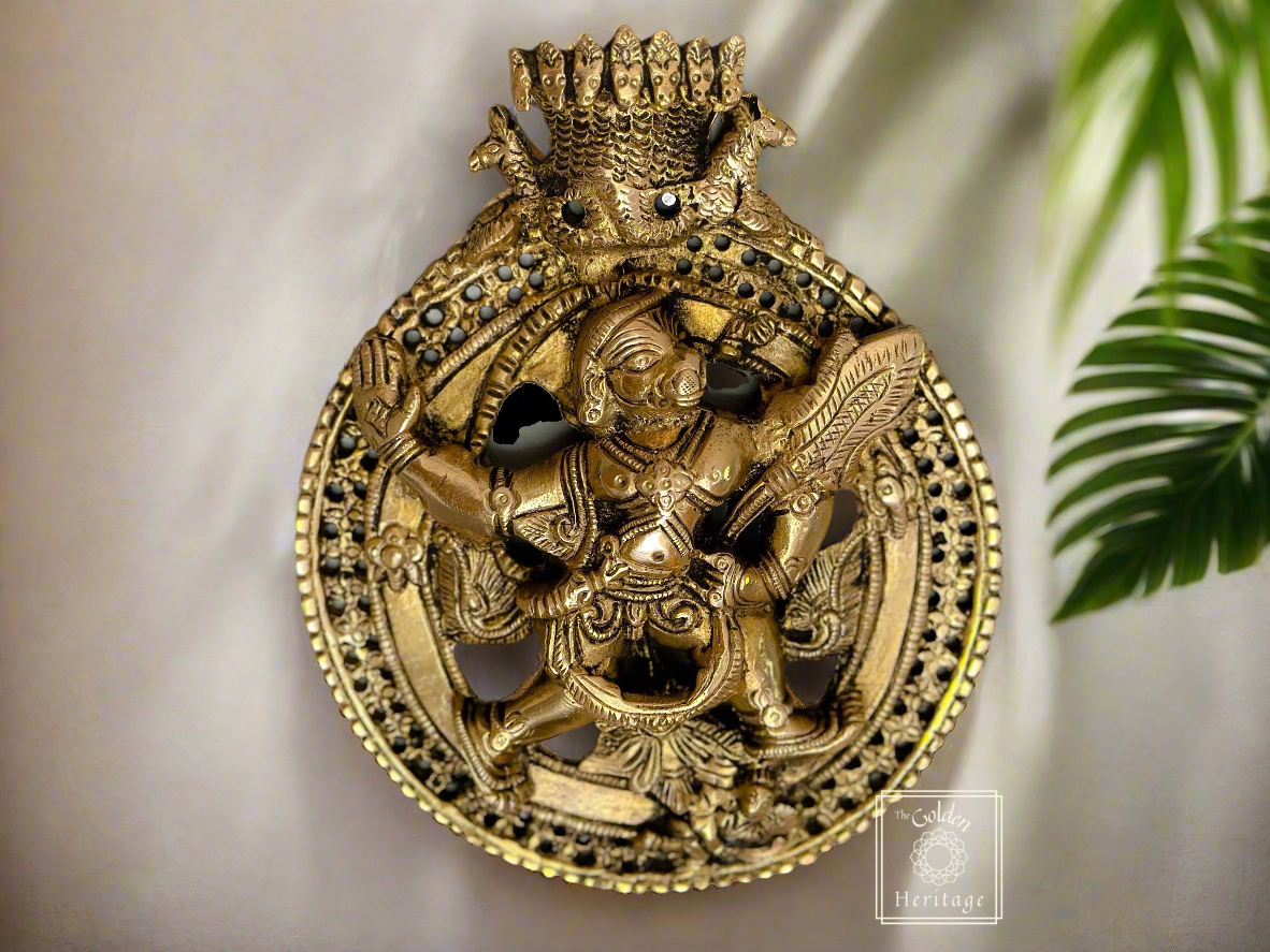 Brass Hanuman wall decoration - The Golden Heritage #