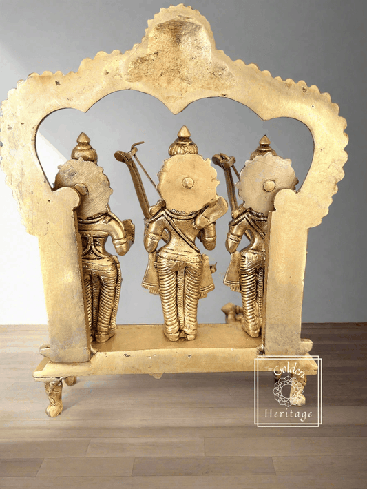 Pure Brass Ram Darbar, Ram, Sita, Lakshman & Maruti - The Golden Heritage #