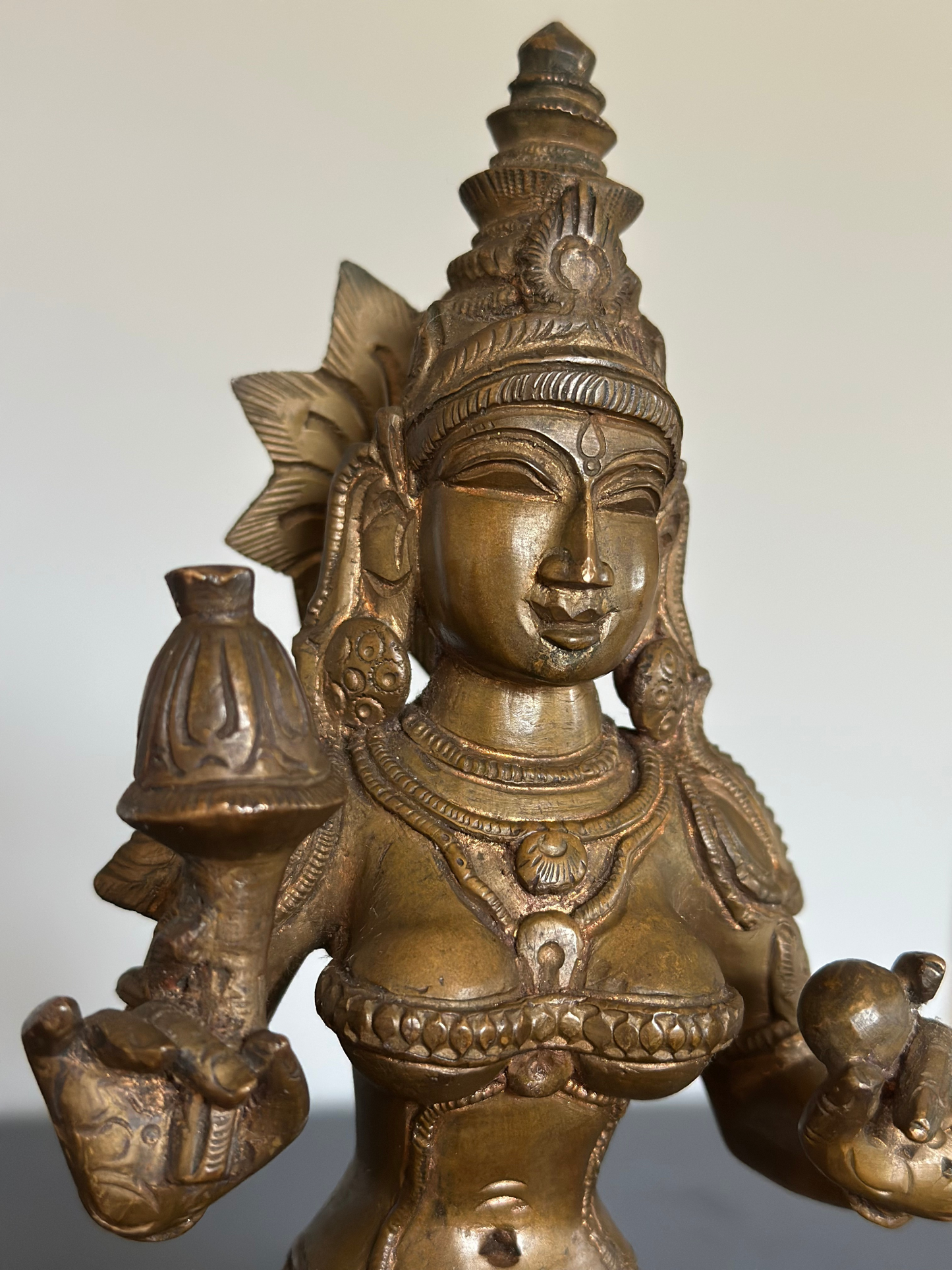 Bronze Lakshmi - Lost-Wax Method Sculpture - The Golden Heritage #