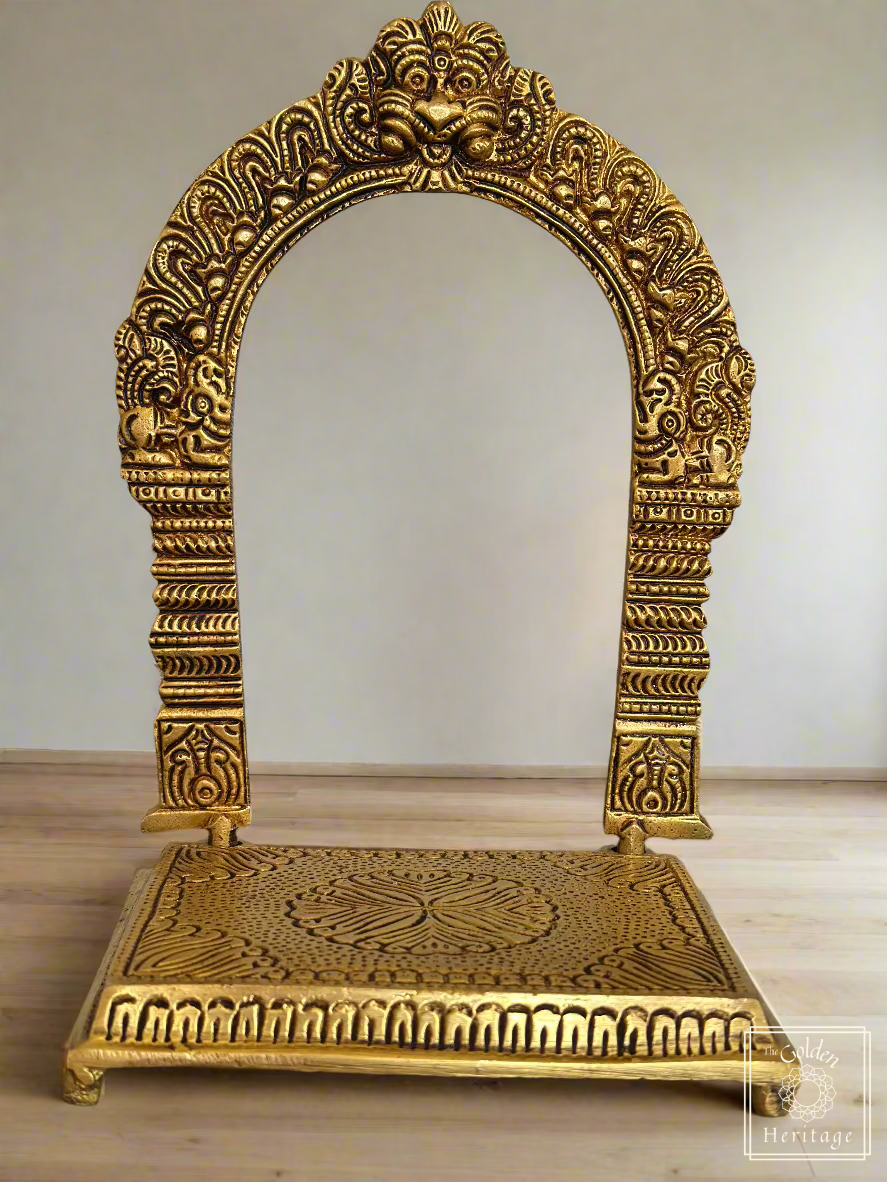 Brass Prabhavali for your God, Handmade Prabhavali - The Golden Heritage #