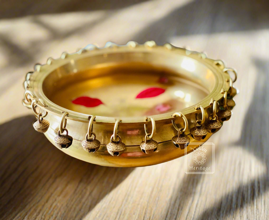 Brass Ghungroo Urli, Decorative Bowl