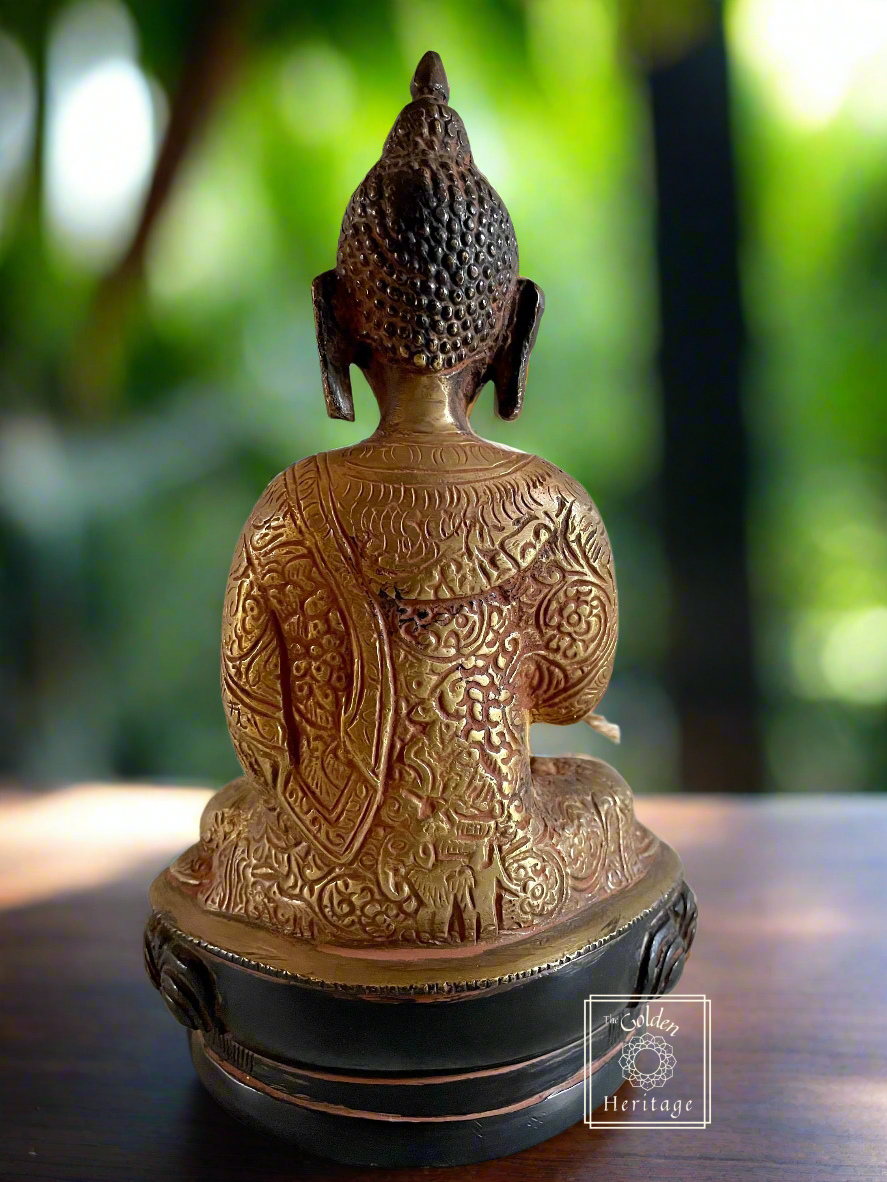 Life Story Carved Buddha idol 10” - The Golden Heritage #