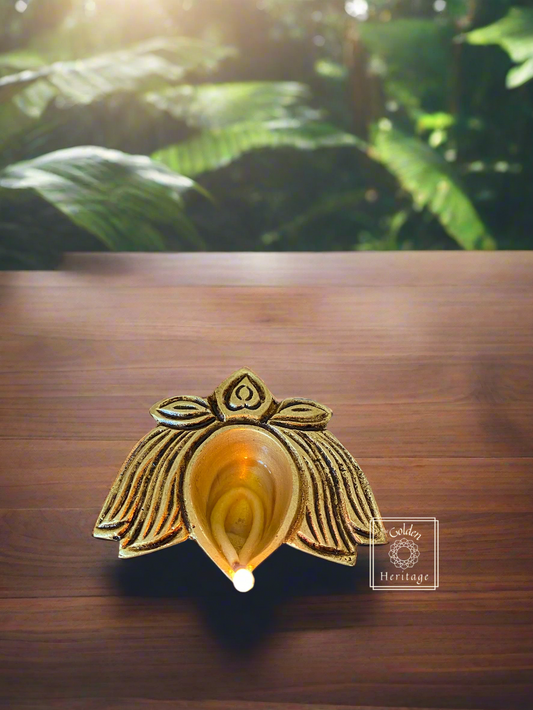 Lotus flower shaped oil lamps, Kamal Diya - The Golden Heritage #
