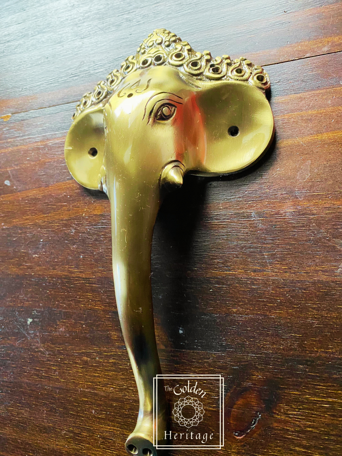 Brass Great Stunning Elephant Trunk Tusks Door Handle - The Golden Heritage #