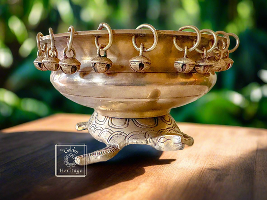 Urli on turtle with Ghungroo, Turtle Urli - The Golden Heritage #