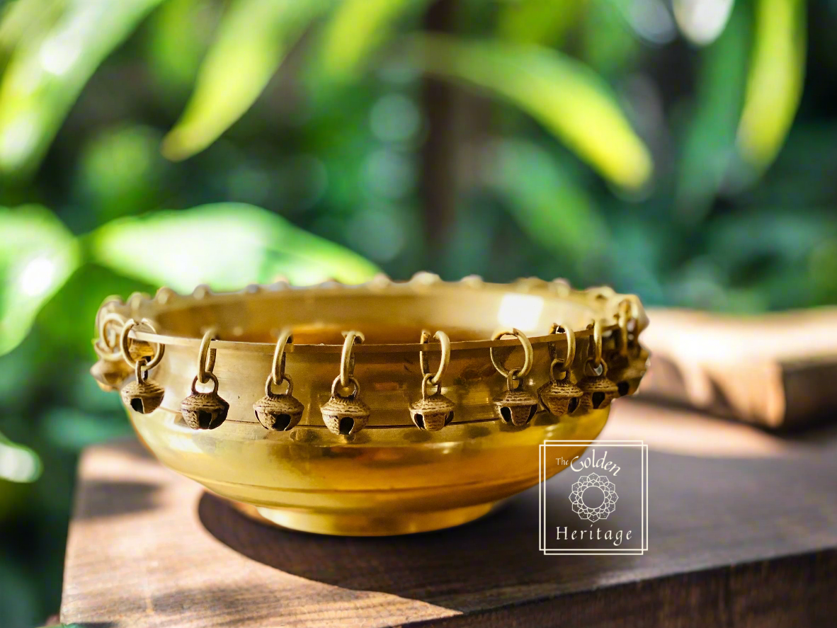 Brass Ghungroo Urli Decorative Bowl