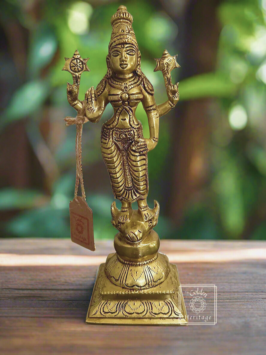 Brass Vishnu Durga Sculpture, Religious Goddess - The Golden Heritage #