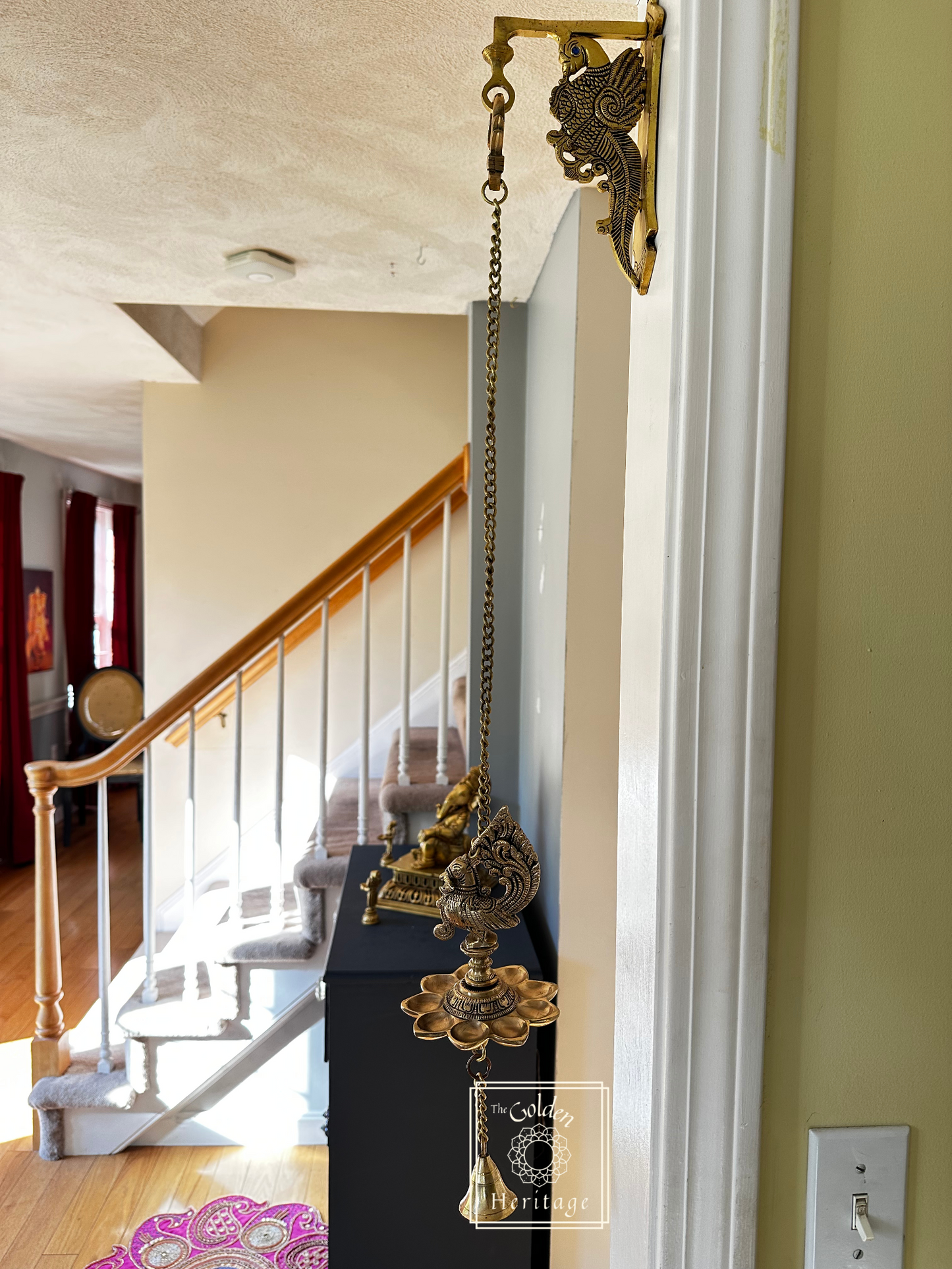 Peacock design Hook hanging lamp, Bracket for décor your entrance