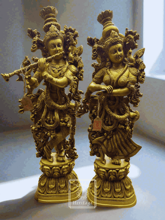 Brass Large Radha- Krishna Statue