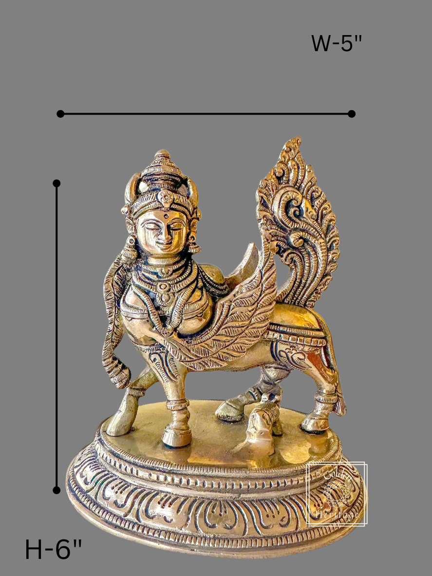 Brass Kamdhenu, cow statue - The Golden Heritage #