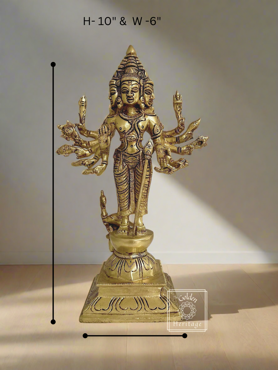 Six Faces of Murugan (Kartikeya), Subrahmanya- 10" - The Golden Heritage #