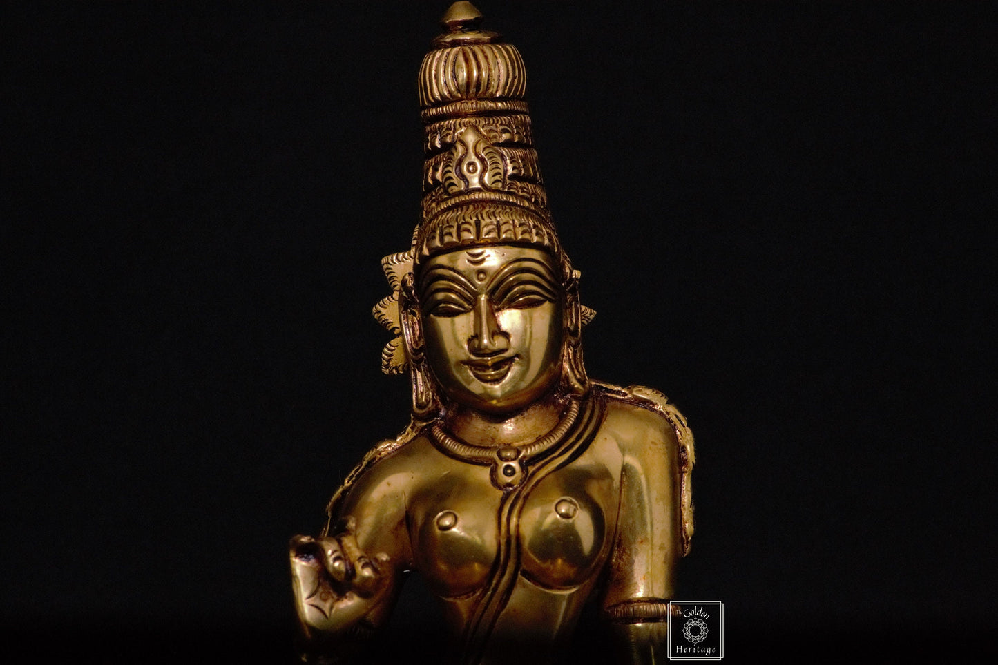Auspicious Idol of Parvati sitting on Aasana - The Golden Heritage #