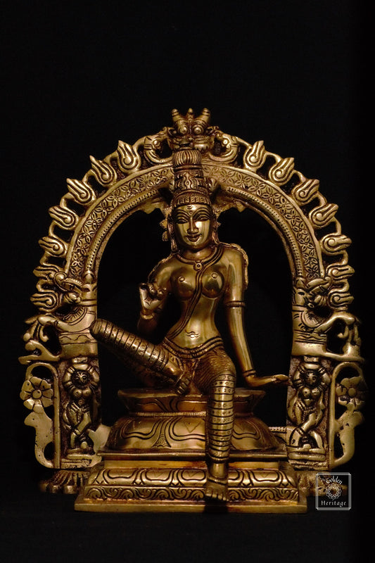 Auspicious Idol of Parvati sitting on Aasana - The Golden Heritage #