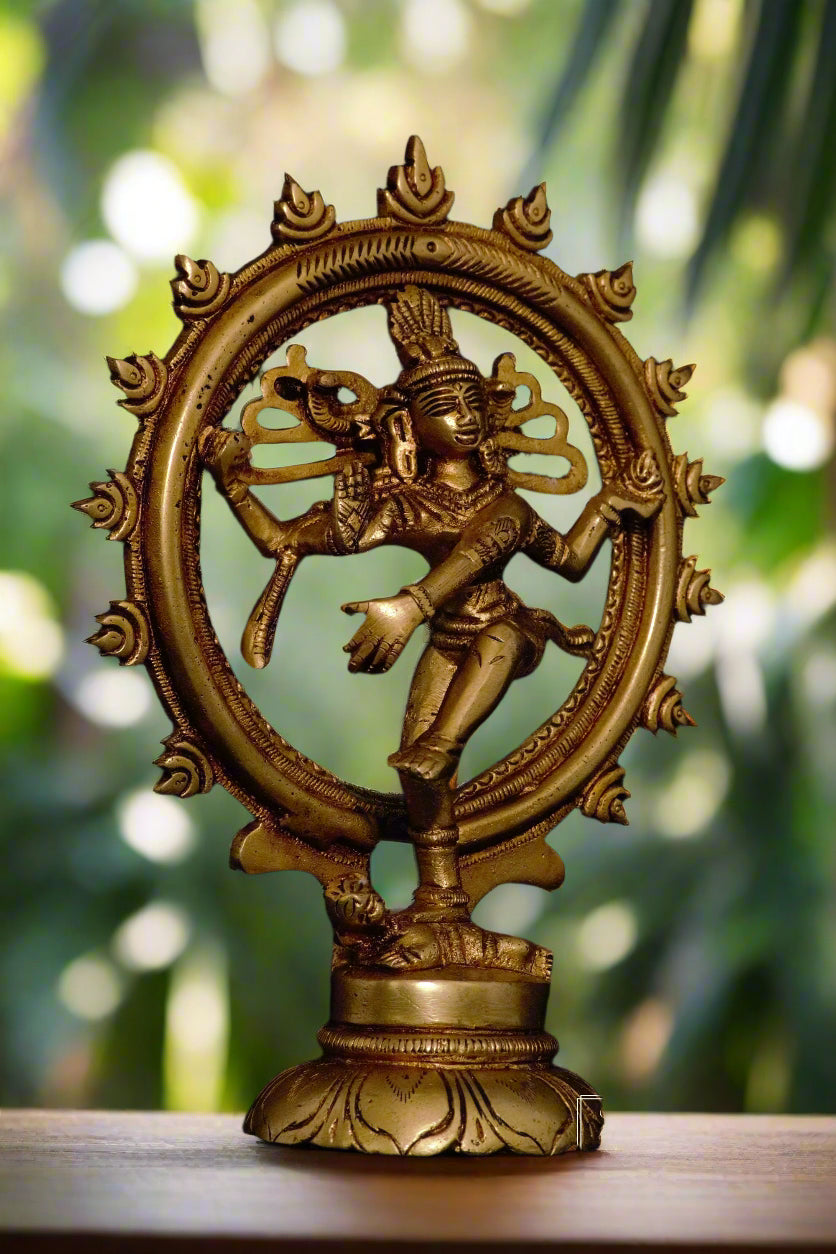Brass Nataraja idol 7" - The Golden Heritage #