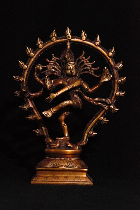 Brass Nataraja Statue Gift Home Décor 9"