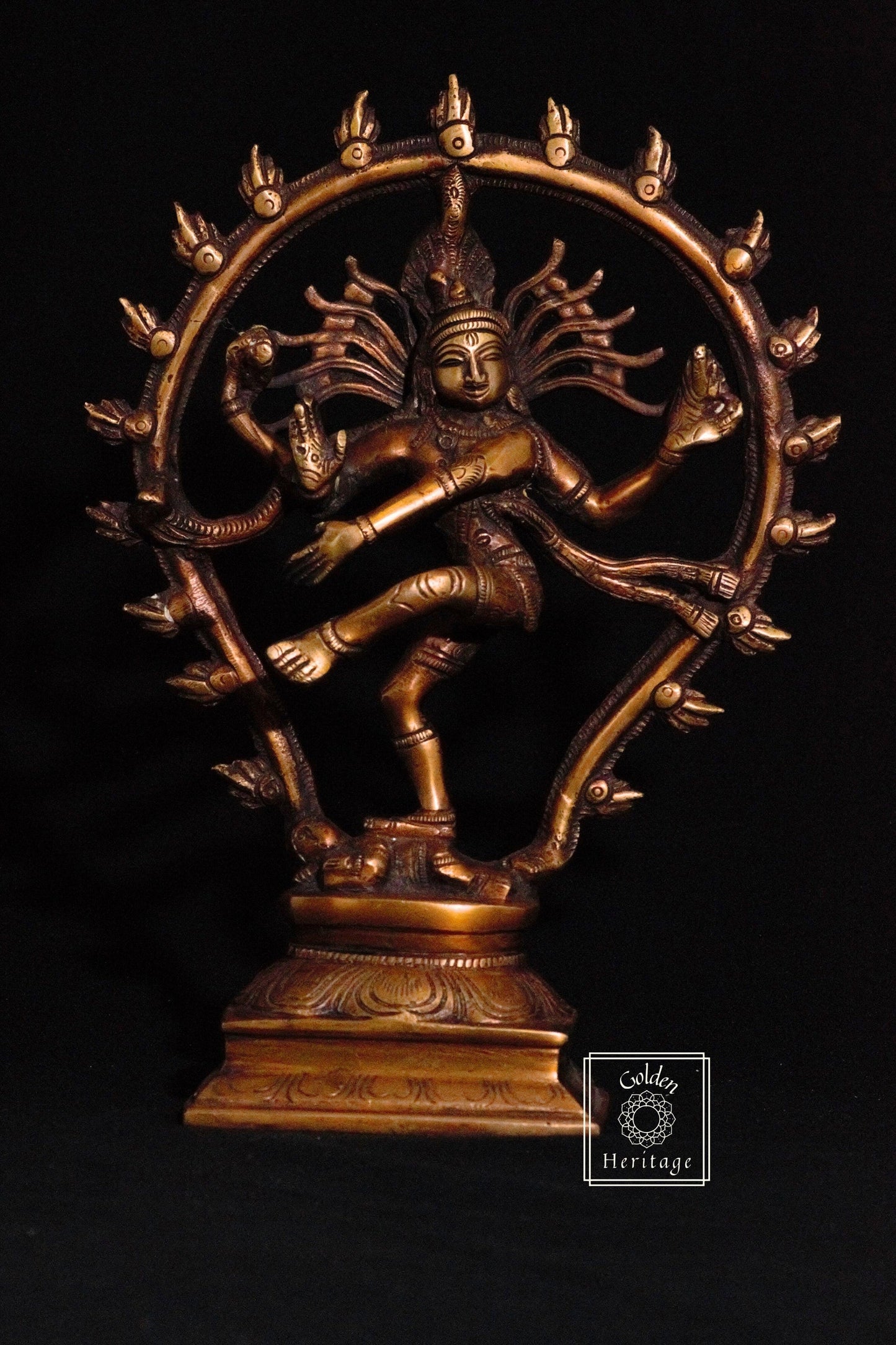 Brass Nataraja Statue, Gift, Home Décor 9"