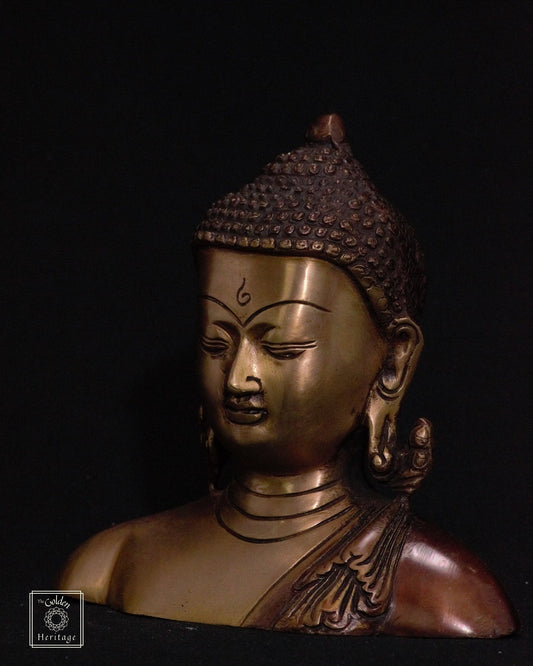Brass Buddha face