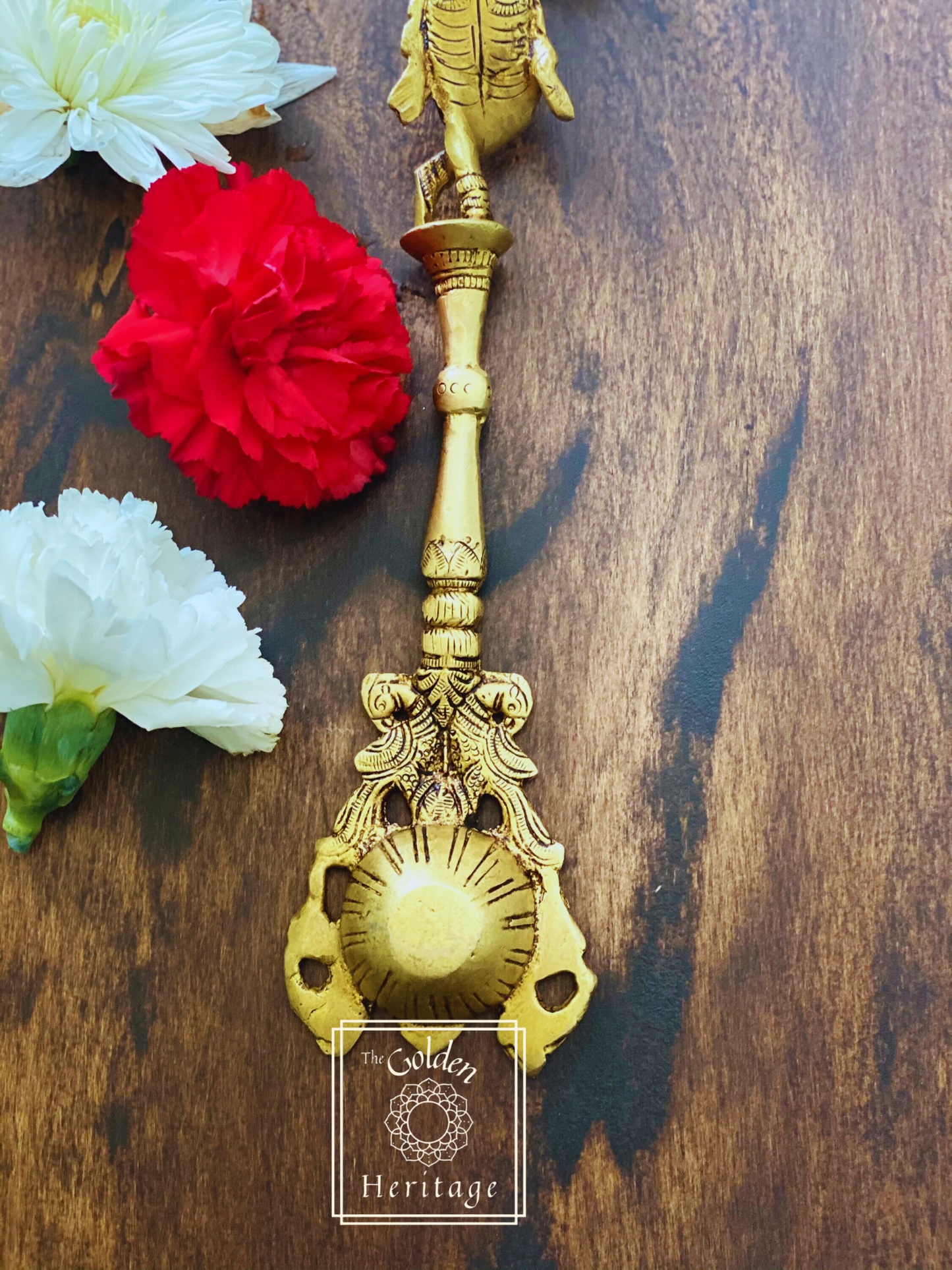 Ganesha Prayer Spoon(Panchapali) - Hawan Spoon - The Golden Heritage #