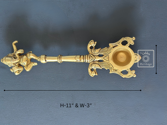 Ganesha Prayer Spoon(Panchapali) - Hawan Spoon - The Golden Heritage #