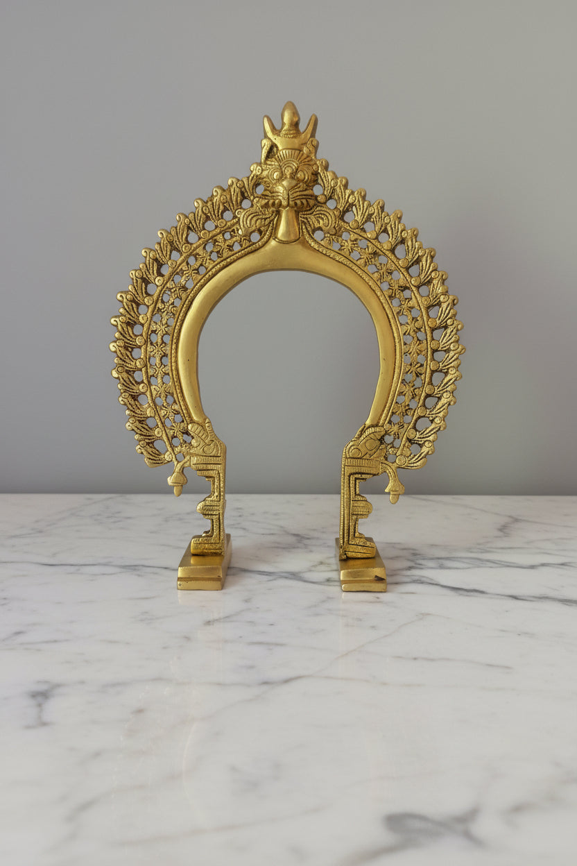 Beautiful Brass Prabhavali frame, Handmade Prabhavali décor for wall, Entryway, Hallway décor