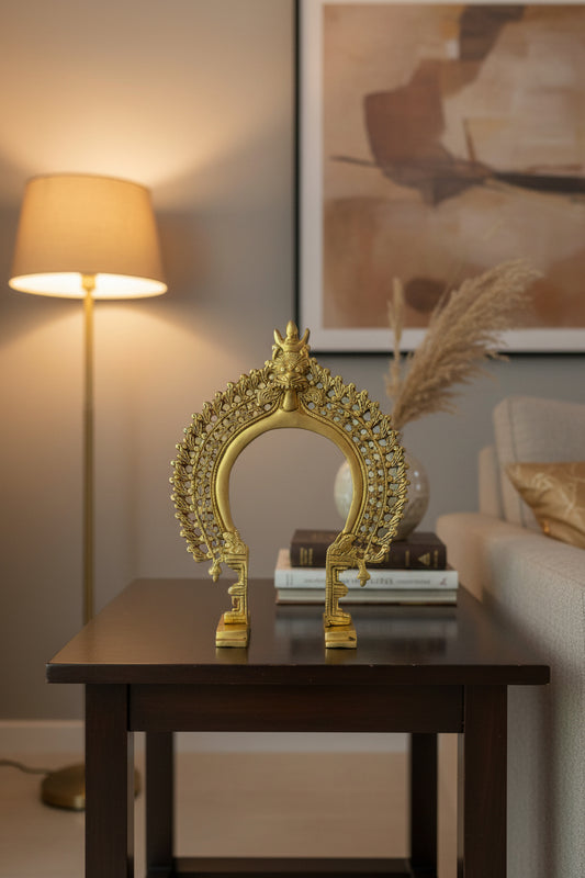 Beautiful Brass Prabhavali frame, Handmade Prabhavali décor for wall, Entryway, Hallway décor