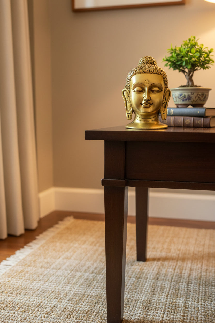 Brass Bhuddha head