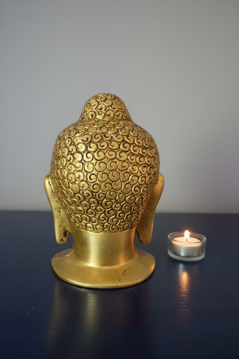 Brass Bhuddha head