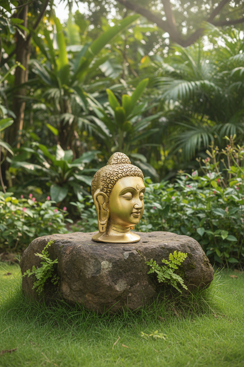 Brass Bhuddha head