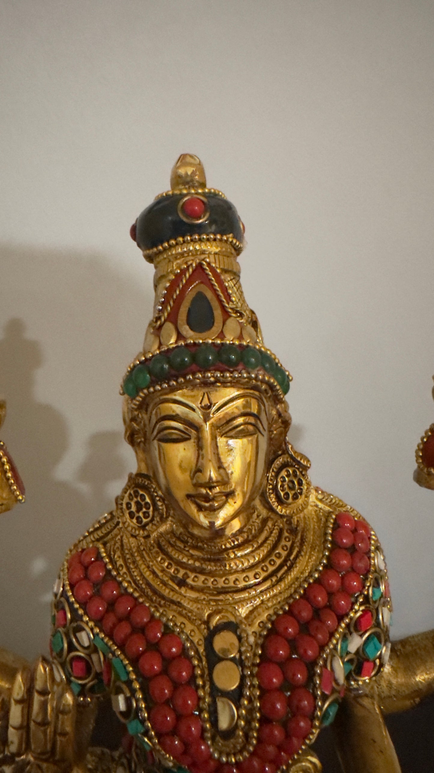Brass Laxmi with stonework