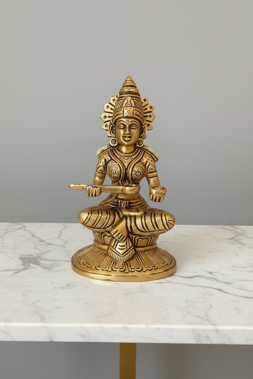 Auspicious Annapurna idol - Indian Goddess Annapurna