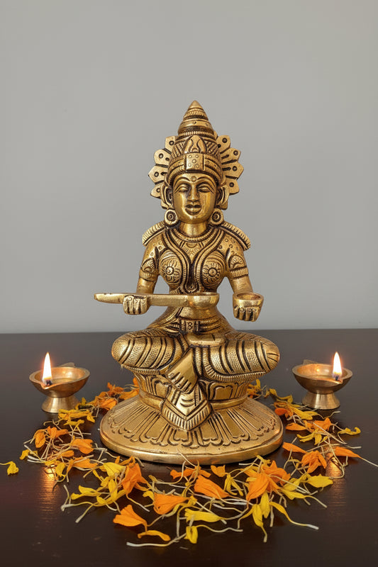 Auspicious Annapurna idol - Indian Goddess Annapurna