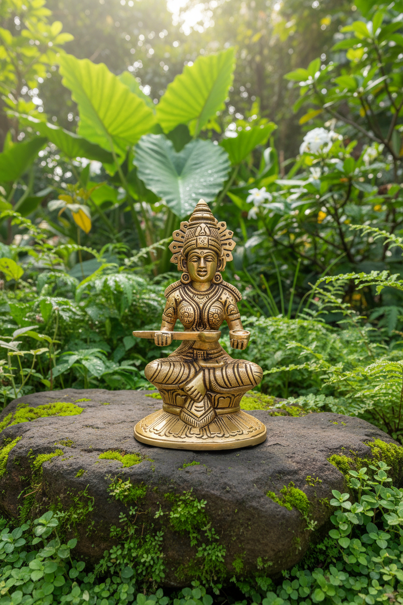 Auspicious Annapurna idol - Indian Goddess Annapurna