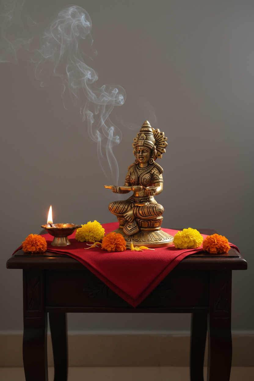 Auspicious Annapurna idol - Indian Goddess Annapurna
