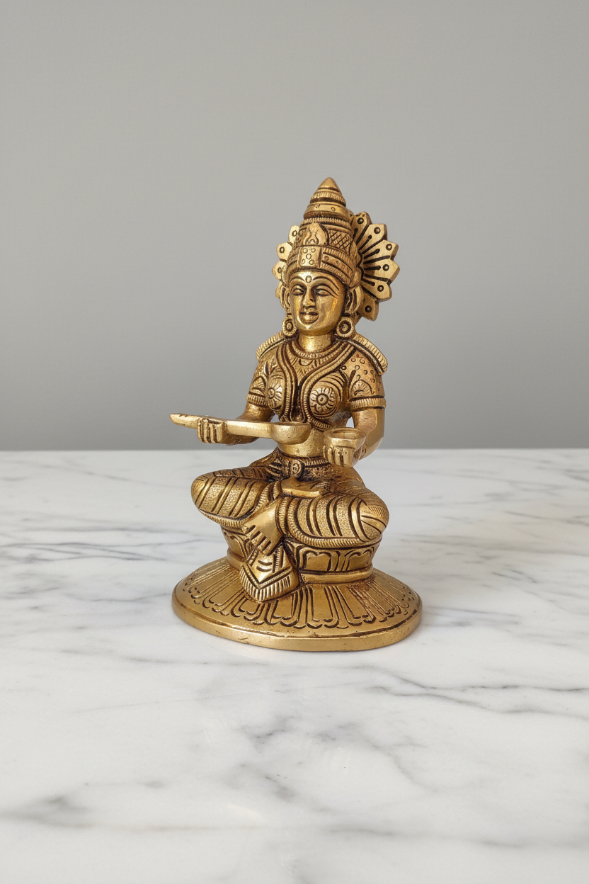 Auspicious Annapurna idol - Indian Goddess Annapurna
