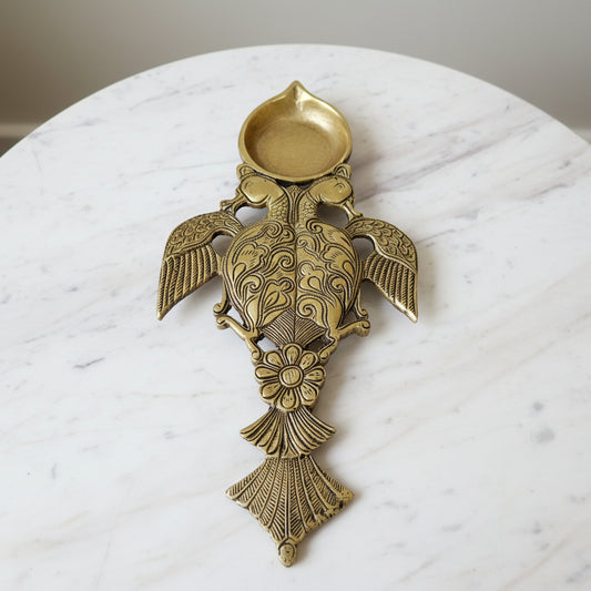 Large size Brass Dhopdani, Big Pooja Spoon, DhoopAarti