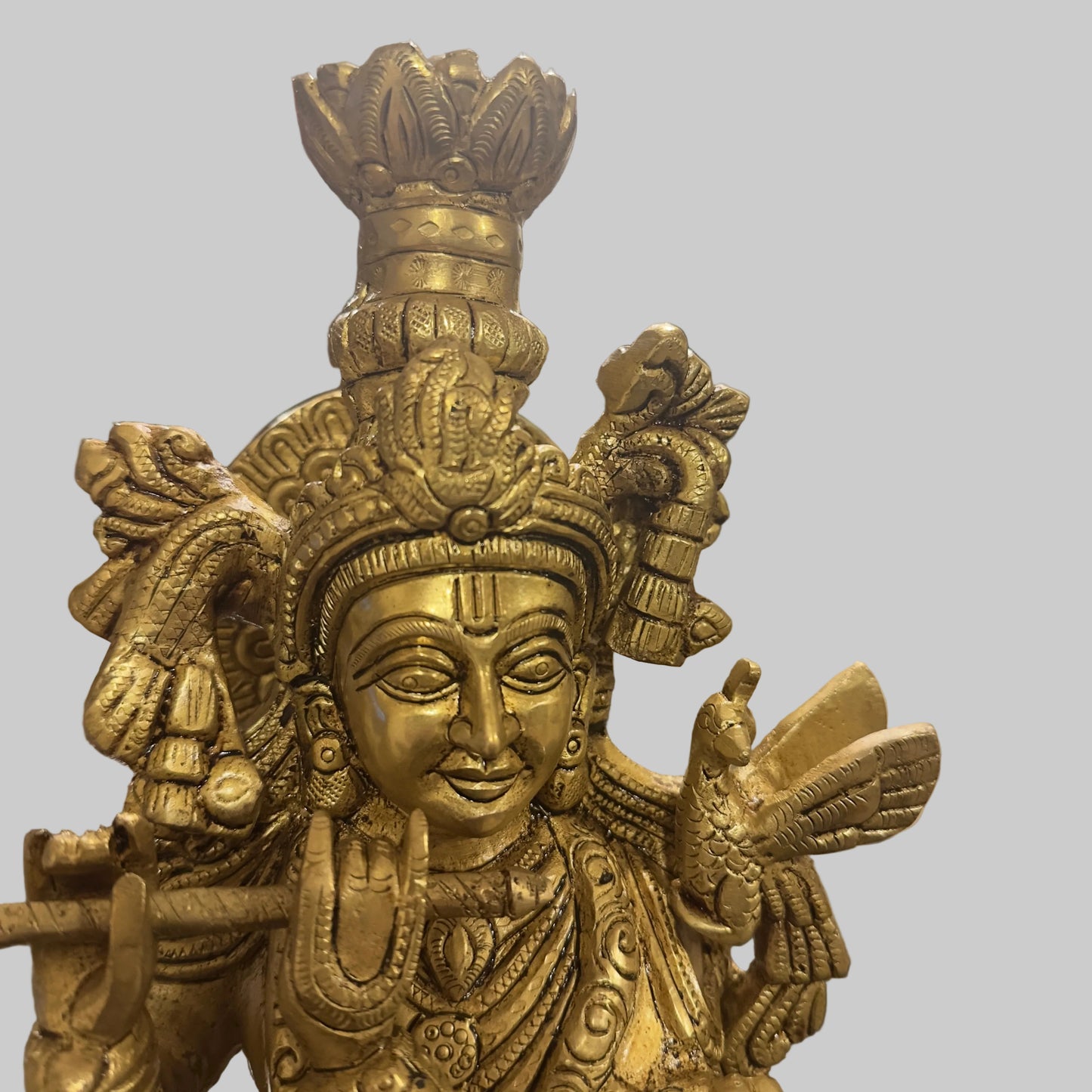 Brass Krishna Statue - 18 inches