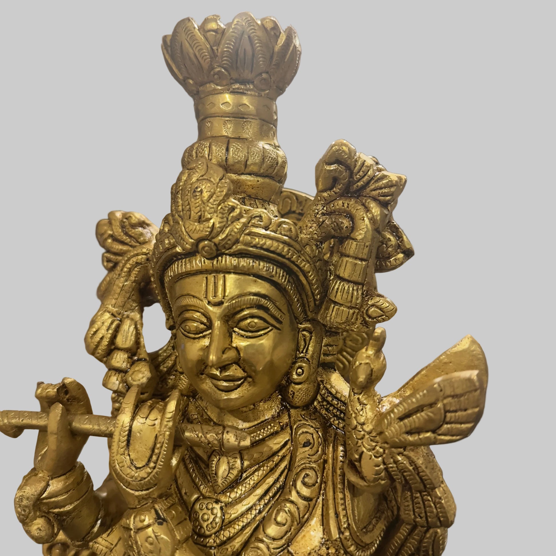 Brass Krishna Statue - 18 inches