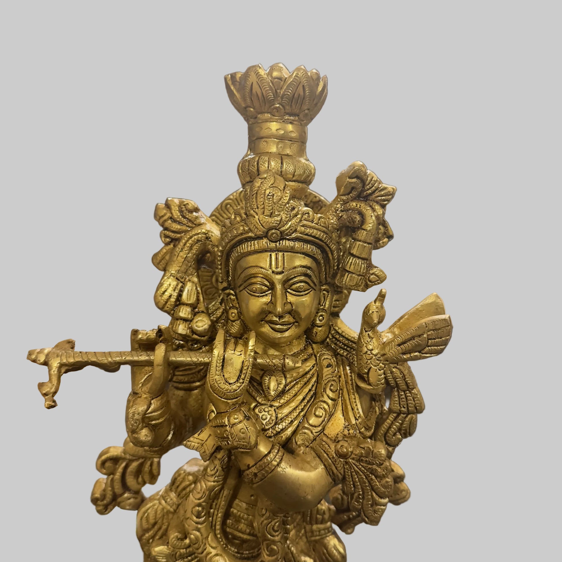 Brass Krishna Statue - 18 inches