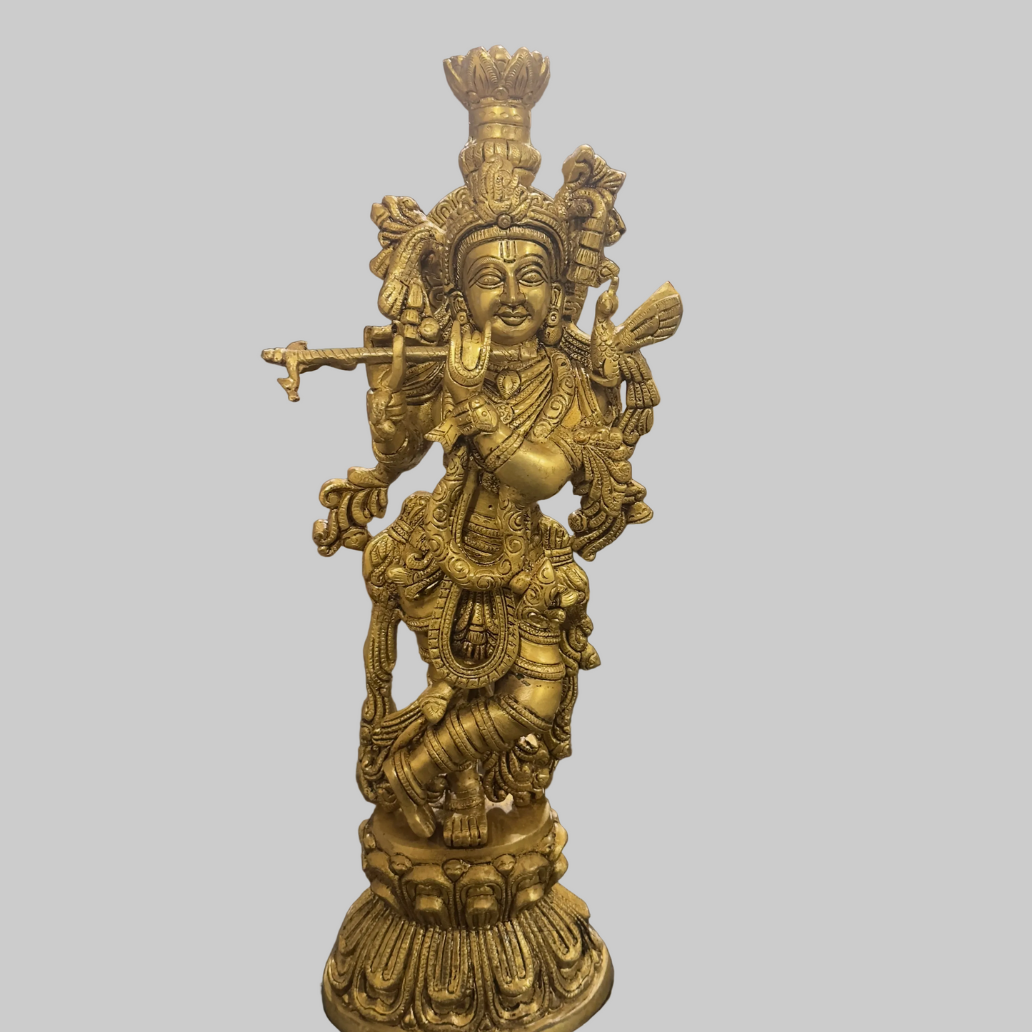Brass Krishna Statue - 18 inches