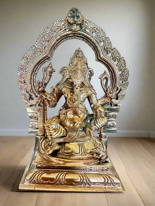 Bronze Ganesha - Lost Wax Method Sculpture 5"