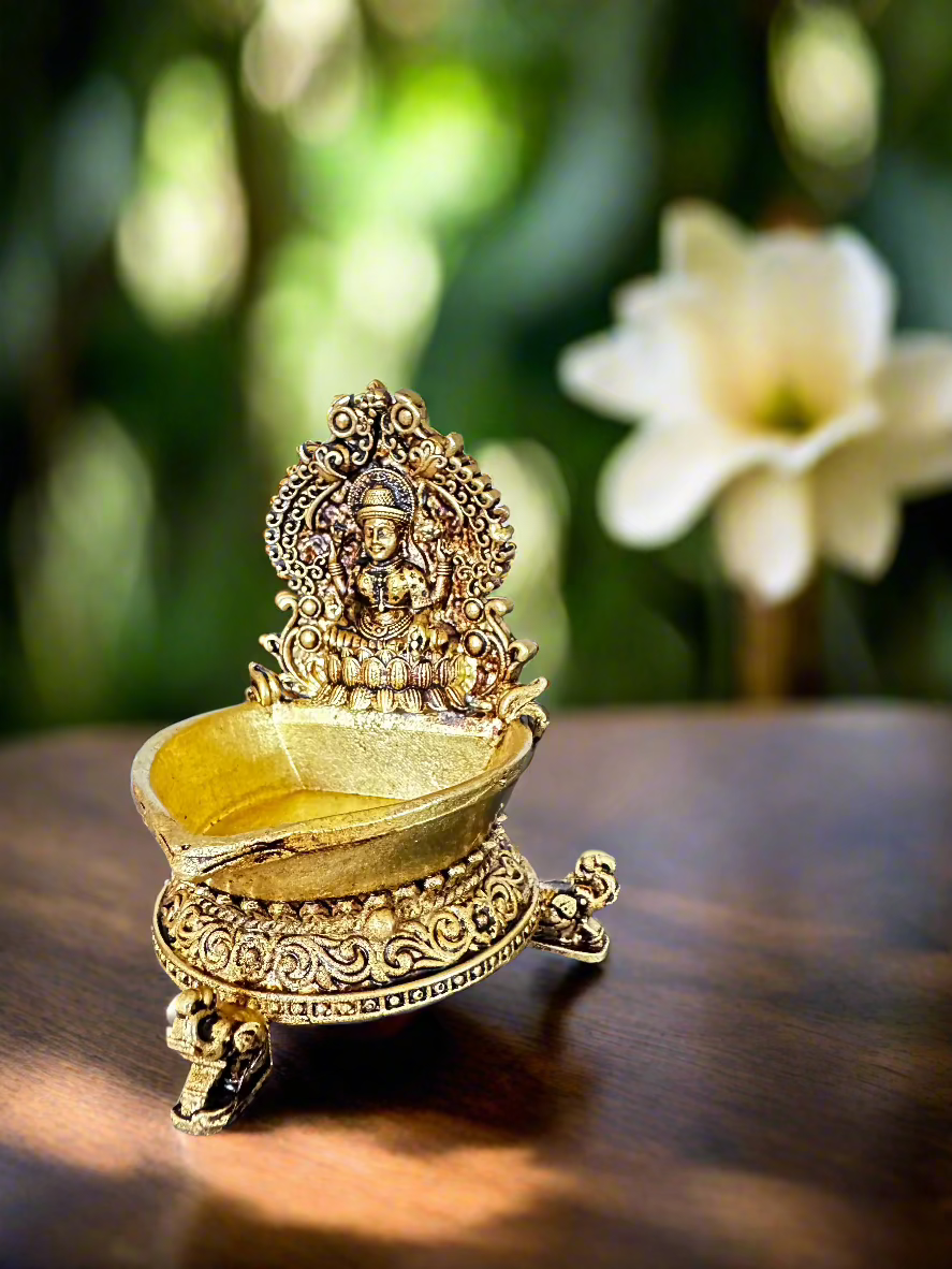 Set of 2 Lakshmi  Brass Vilakku
