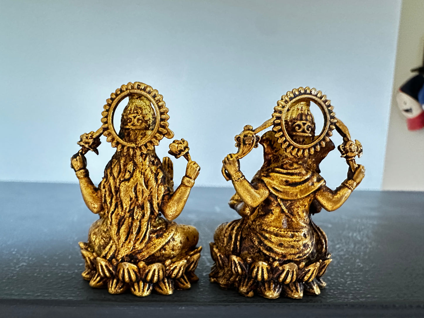 Brass Ganesha-Lakshmi idols