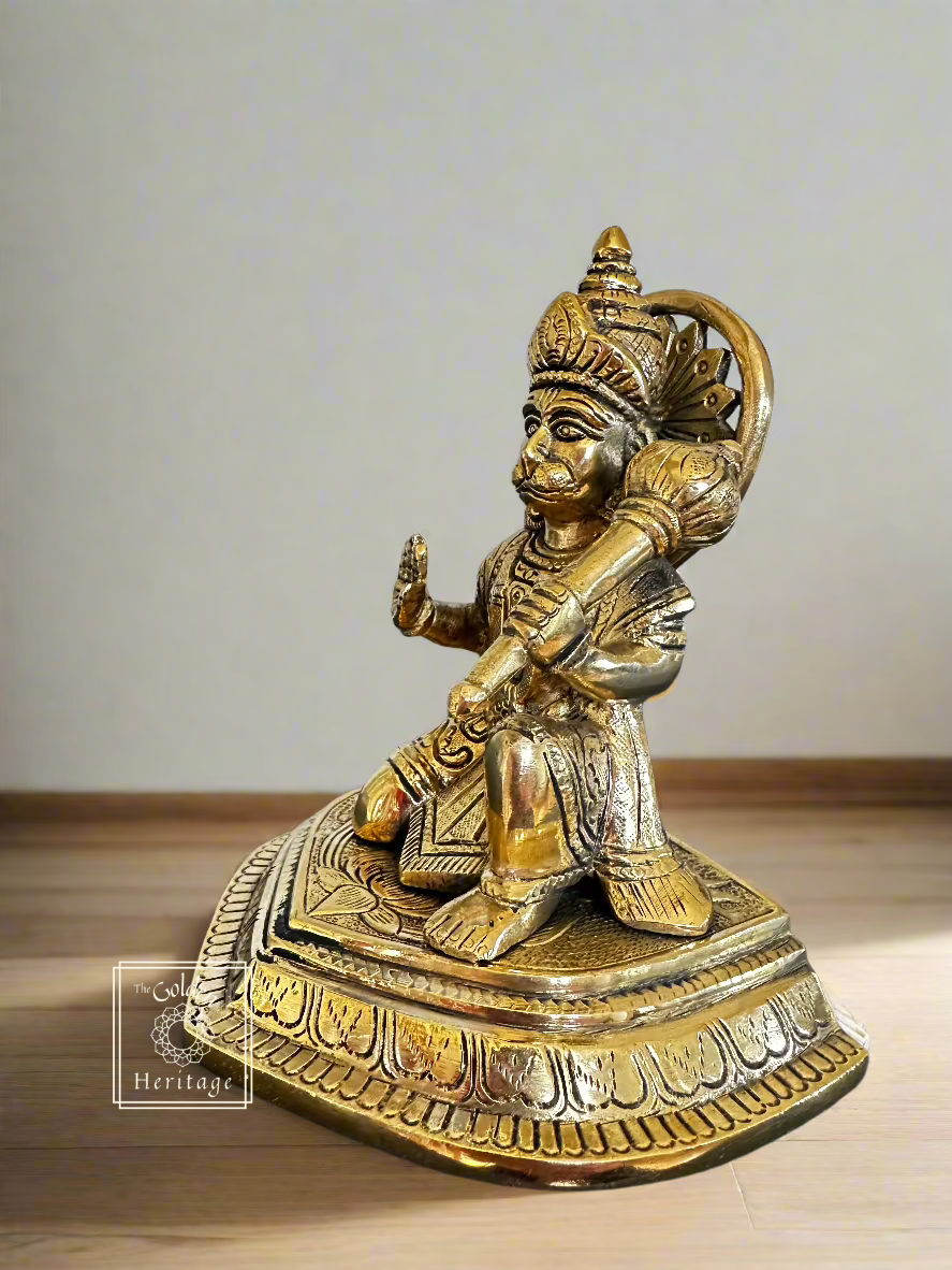 Brass Hanuman statue, Bajrangbali murti, Maruthi idol