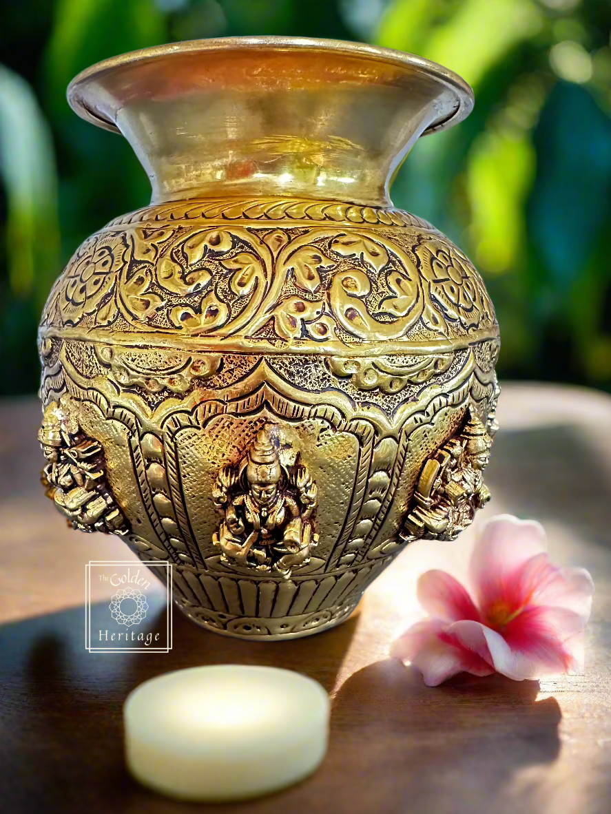 Brass Ashtalakshmi Kalash