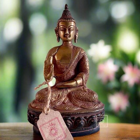 Life Story Carved Buddha idol 10” - The Golden Heritage #