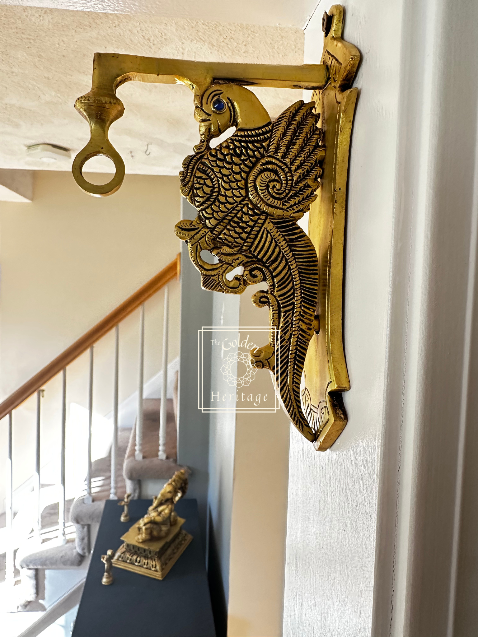 Peacock design Hook hanging lamp, Bracket for décor your entrance