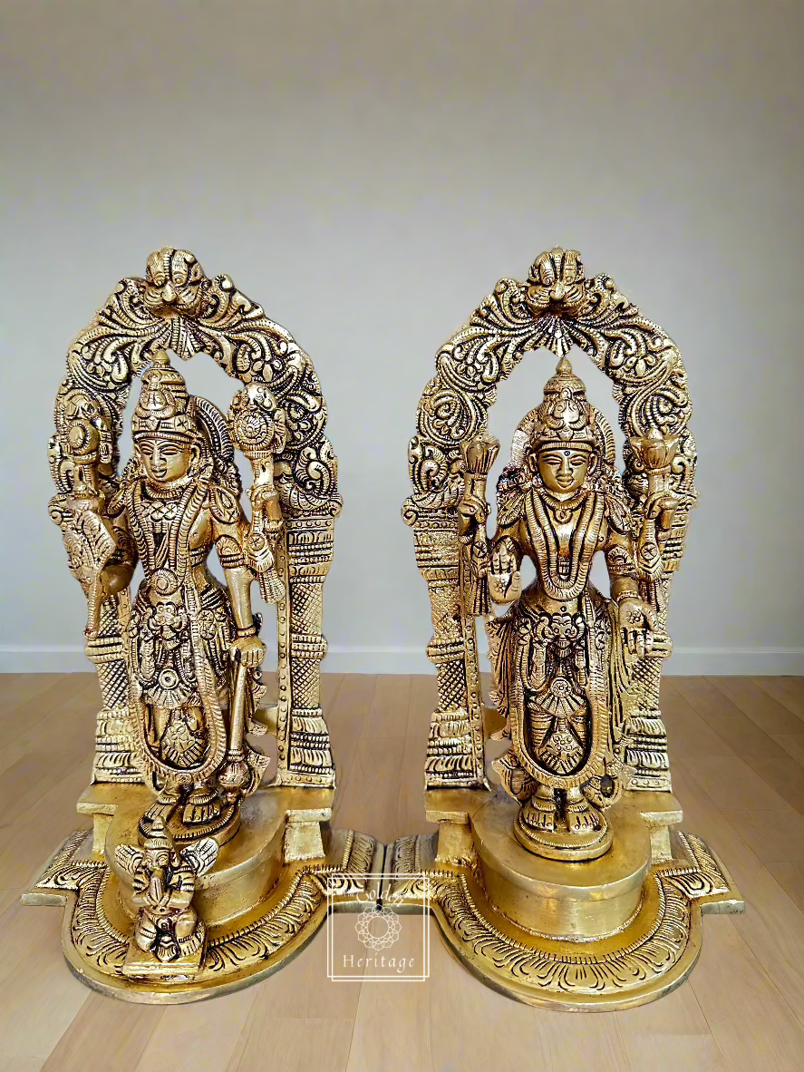 Set of 2 Lakshmi-Narayana idols set