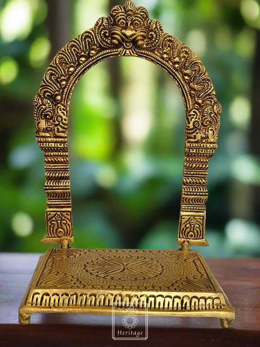 Brass Prabhavali for your God, Handmade Prabhavali - The Golden Heritage #